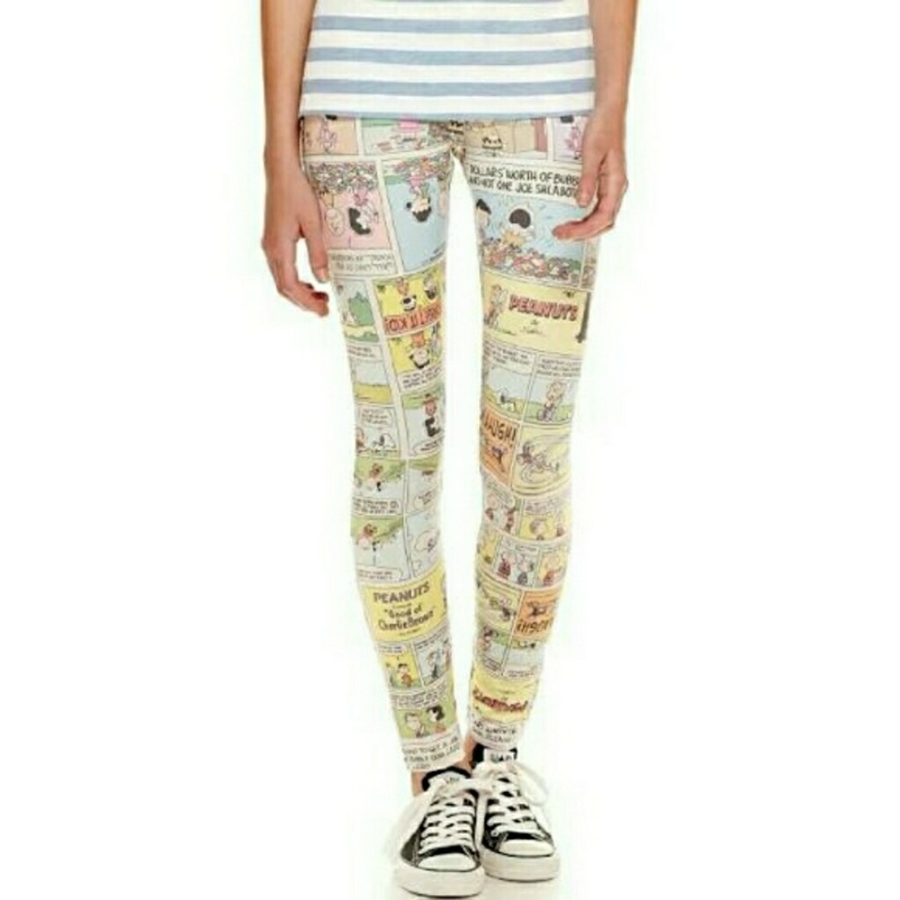 Peanuts Comic Strip Graphic Leggings XS